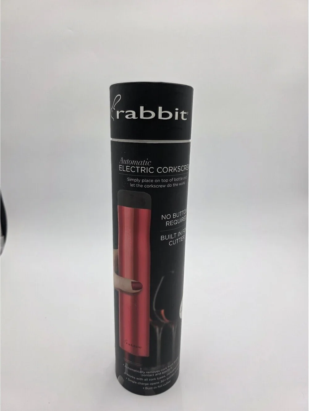 Rabbit Automatic Electric Corkscrew - Red